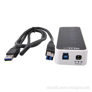 Super Speed 5gbps 7 Ports USB 3.0 Hub